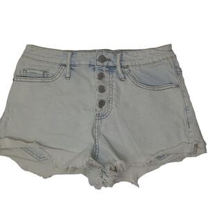 Wild Fable Jean Shorts‎ Womens Size 4 Light Wash High Rise Denim Blue Button Fly